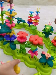 DIY Mainan Brick Balok Rangkaian Flower Edukasi Anak Garden Building Block Set Mainan Bunga Blok Kebun