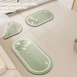 LEKEN | Water Absorbent Quick Drying Anti-slip Diatomite Bathroom Floor Mat Set