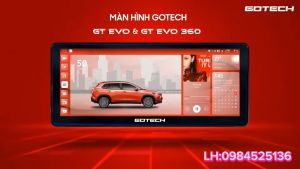 [HÀNG CHÍNH HÃNG-Tặng cảm biến Áp suất lốp GS8] MÀN HÌNH Ô TÔ dvd android THÔNG MINH GOTECH GT EVO.bộ nhớ khủng RAM 6GB ROM 128GB.Màn Android kích thước lớn 12.3 inch.Chỉ đường CARMAP(bản quyền) youtube vancedxuất video out