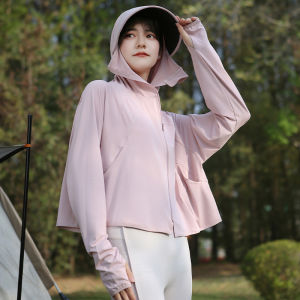 มืออาชีพผู้หญิงน้ำแข็ง ผ้าไหม UV ป้องกันเสื้อผ้าระบายอากาศได้ดีเส้นด้ายเดิมปลายนิ้วครีมกันแดด UPF50 ฤดูร้อนใหม่มาถึง