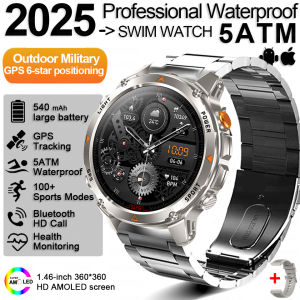 2026 New Military GPS Six-star Positioning SmartWatch Men Run RIDE Fitness Compass Tracker 10ATM Waterproof BT Call Sports Watch