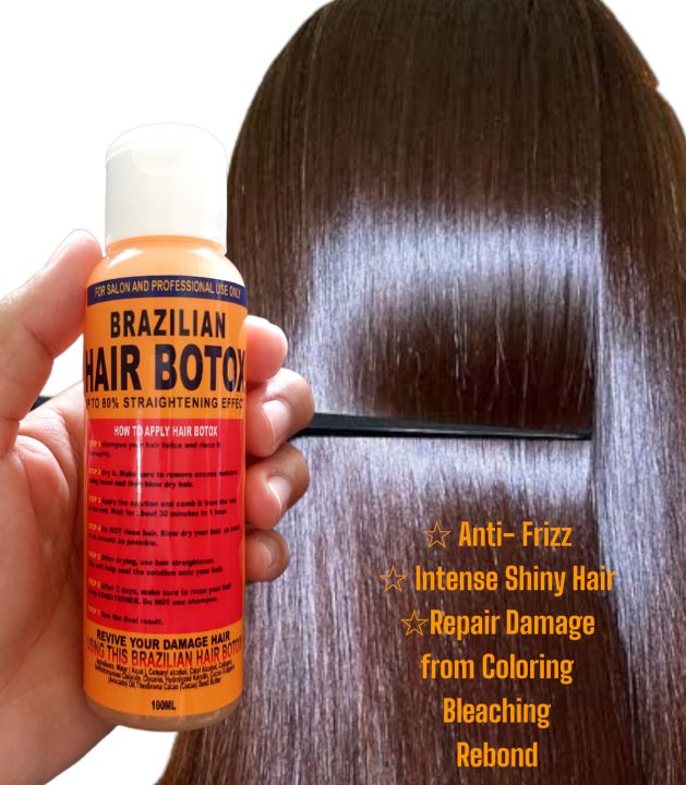 100ml Trial pack Brazilian Keratin hair BOTOX with 80% Straightening  effect Braziliam Blowout Lazada PH