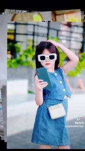 ชุดเซทเด็ก กระโปร่งผ้ายีนส์ดอกไม้ ชุดลูกสาว แฟชั่นเด็ก