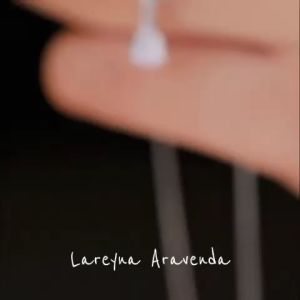 Lareyna Aravenda Kalung Wanita + Liontin S925 Korea Water Drop Crystal KL037