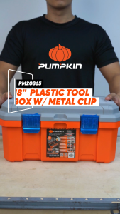 PUMPKIN 18" PLASTIC TOOLBOX W/ METAL. CLIP (PM20865)