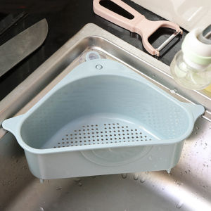 Kitchen Sink Drying Rack Plastic Home Use Dishwashing Pool Drain Rack Punch-Free Suction Cup Triangle Storage Rack Hanging Rack