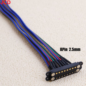 JCD | 1pair Spring Loaded Male Female 2.5/2.54 MM Pitch 2P 3 4 5 6 7 8 Pole Through Holes PCB BTB Connector 2A DC Magnetic Pogo Pin