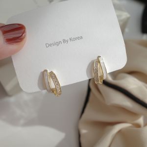 KOREAN STYLE INS EARRINGS滴釉复古双层耳钉