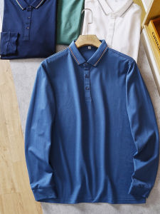 Áo Thun Polo Nam Chất Liệu Sợi Lụa Tơ Tằm Cao Cấp Áo Sơ Mi Dài Tay Cổ Polo Thời Trang Công Sở Thường Ngày Mùa Xuân