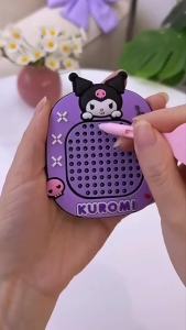 Cartoon Sanrio Hello Kitty Keychain Cute Anime Peripherals Đồ chơi Maze Decompression chữa bệnh chuỗi phím Graffiti
