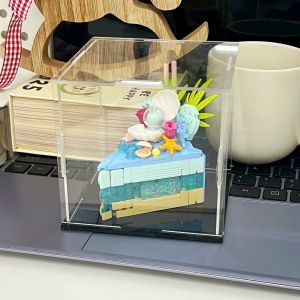 Brick Yes Birthday Cake Building Blocks Educational Toys for Girls Teachers Day Gift Assembly Puzzle Blocks Creative DIY Gifts