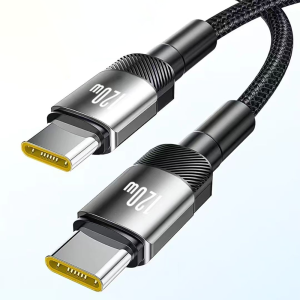 Cáp Sạc Nhanh NNBILI 120W Type C Sang USB C Hỗ Trợ PD Dành Cho iPhone 16 Pro 17 Pro MacBook Samsung S26 Xiaomi - Dây Bện Nylon TPU
