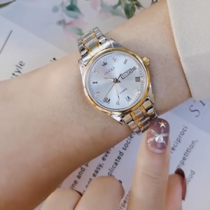 OLEVS Jam Tangan Wanita Original 5563 Anti Tahan Air Korea Luxury Analog Stainless Steel Women Watch