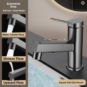 YALANDENG | Cold & Hot Pull-Out Bathroom Faucet