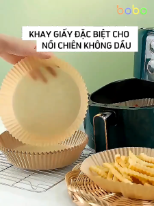 Giấy lót bếp nướng Nồi chiên không dầu thấm dầu tiện lợi không làm bẩn lò (TM07).