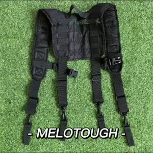 MELOTOUGH Tactical Police Suspenders for Duty Belt Harness Law Enforcement with Adjustable Strap and 4 Tool Belt Loops