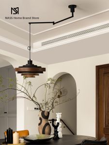 MOYU | Vintage Adjustable Wooden Dining Light