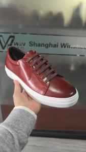 Mens Lightweight Casual Sneakers Genuine Leather Skate Boats Classic Simple Elegant Walking Shoes