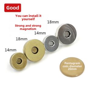 Metal Magnetic Button Hidden Clip for Bag Wallet Absorbing Suction Cup Style Accessory Lock Buckle Home Fabric Sewing DIY