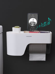 Toilet Tissue Box Toilet Paper Box Punch-Free Waterproof Towel Rack Creative Chart Drum Toilet Paper Storage Rack