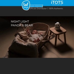 Taf Toys Rechargeable Silicone Baby Night Light – Adjustable Glow & 30-Min Timer