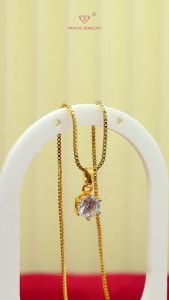 Yaxiya Liontin Mata Satu Solire Lapis Emas Perhiasan Imitasi 776