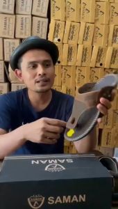 Saman Kode slop Sandal Kulit Sapi Mode slide Cocok Buat Pria Jantan Cowok Macho