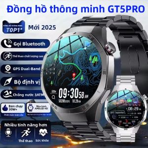 Đồng Hồ Thông Minh GT5 Pro Màn Hình AMOLED GPS Theo Dõi Nhịp Tim Gọi Bluetooth Chống Nước Dành Cho Nam Nữ Tích Hợp Chức Năng Theo Dõi Sức Khỏe Và Giấc Ngủ