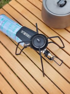 Brotherhood Spider Stove Blackened Foldable Camping Outdoor Portable Gas Stove Stainless Steel Body High Power 2700W ST-310