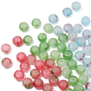 30pcs phẳng Vòng hạt pha lê Thủy Tinh Hạt đệm rời cho vòng cổ vòng tay DIY Phụ kiện làm đồ trang sức