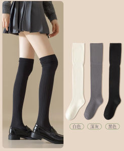 Comfortable Long Boot Socks Womens Spring Autumn Style Slimming High-Tube Black Leggings Socks Over-Knee Slimming Stockings