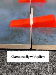 100pcs Tile Leveling System - Insert Wedge Tile Leveler Cross Push Pliers for Precise Tile Laying