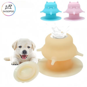 SKISOPGO Small Animal Milk Feeder Suction Cup Base Pet Nursing Bottle with Soft Nipple for Puppies & Kittens
