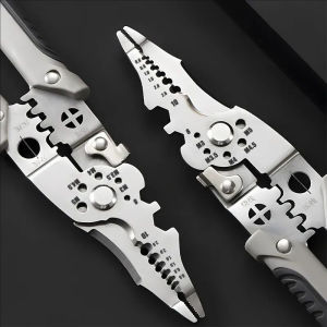 YESPERY Multifunction Wire Stripper Cutter Crimper Heavy Duty Heavy Duty Steel Electrical Pliers with Comfort Grip