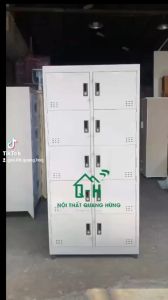 TỦ SẮT LOCKER 10 CỬA TĨNH ĐIỆN MÀU XÁM CAO CẤP