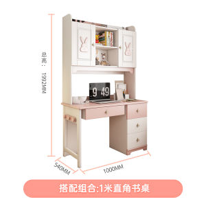 Desk Childrens Study Desk Small Apartment Girl Princess Corner Computer Desk 1 M Corner 1.2 M Furniture with Bookshelf