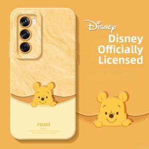 Disney Collaborative Oppo Reno12 pro Soft Silicone Case Mens Womens Full Cover Winnie the Pooh Anti-Fall Protection for Digital Accessories