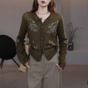 Shalldoer | Trendy Autumn New V-Neck Long Sleeve Knitted Sweater and Solid Color Casual Pants Two-piece Set