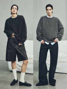 Ayuko Luxury Cashmere Knitwear round Neck Fashionable Simple Style Womens Long Sleeve Sweater Premium Quality Essential Upgrade