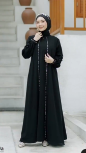 Ayunda dress swarovsky premium bahan lembut cerutty mix shakilla abaya payet model terbaru