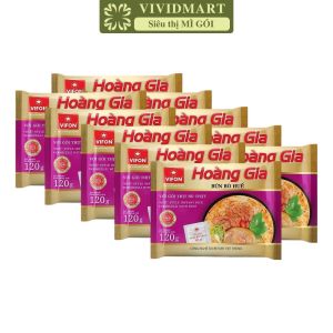 [SET 10 GÓI] - VIFON - Bún Hoàng Gia hương vị Bún Bò Huế (có thịt thật) (120g/gói) - Bún Bò Huế ăn liền Bún Bò Huế Hoàng Gia