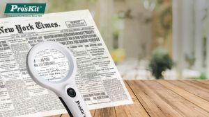 ProsKit MA-029 2.5X+6X Handheld LED Magnifier with Currency Detecting Function