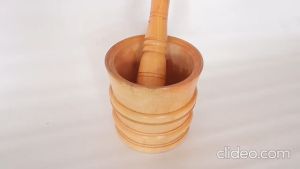 Set lumpang kayu mahoni penumbuk bumbu alat tumbuk bumbu tradisional ukuran sedang & jumbo