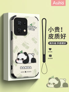 Cute Little Panda Silicone Phone Case Compatible with Reno10 Reno8 Oppo Reno7 Pro+ Womens Full Cover Protective Shell Creative