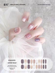 Manqi Cartoon Series UV Gel Nail Art Stickers Semi-Cured with Light Therapy Oven Lamp Full Cover Nail Art Decals