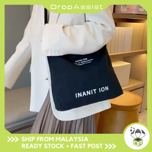 DROPASSIST 2255 Women Sling Large-Capacity One-Shoulder Canvas Tote Bag Beg Tangan Kapasiti Besar