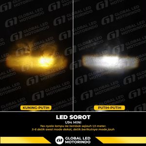 Lampu LED Sorot Motor D2 U94 Mini Superterang D2 Laser Gun Mini Harga Satuan