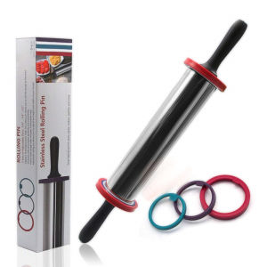 Adjustable Stainless Steel Rolling Pin 19 Inches Baking Thickness Regulation Non-stick Kitchen Cooking Tool Baking DIY Equipment