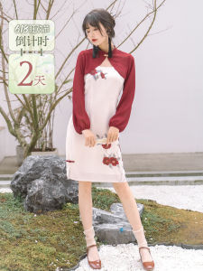 Chuan Dai Time Knitted Two-Piece Set Womens Style Elements Strap Dress Casual Fashion Ensemble Spring Collection