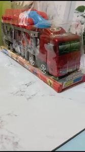 Mainan Anak Mobil Mobilan Truk Isi 2 Sedan Dan Kereta Mini - Mainan Truk Angkut Mobil Dan Kereta